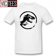 Mens Jurassic Park T Shirts Jurassic Park Fworld Logo T-Shirt Beach Tee Shirt Funny Printed 100% Cotton Male Tshirt 2024 - buy cheap