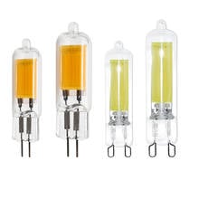 Lâmpada de led de vidro g9 g4 6w 9w 12w, lâmpada cob sem cintilação, ac 220v, refletor para substituição de lâmpadas de halogênio 2024 - compre barato