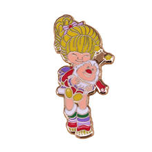 Брошь на лацкан Rainbow Brite с изображением девушки-сирофаны, брошь спасательного цвета, детский значок, украшения в стиле графического комикса 2024 - купить недорого