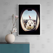 Vintage Llama New York City Photo Print Picture Creative Abstract Animals Canvas Poster Wall Art Painting Modern Home Decor 2024 - buy cheap