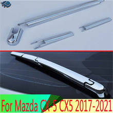 Para mazda CX-5 cx5 2017-2021 abs chrome janela traseira limpador braço lâmina capa guarnição overlay bico moldagem decore 2024 - compre barato