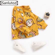 Sanlutoz Cotton Baby Long Sleeve Tops Cartoon T-shirt Baby Fashion Winter Baby Clothes Round Neck Casual 2024 - buy cheap