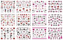 Calcomanías adhesivas para uñas, tatuajes de manicura de San Valentín, 12 Uds. 2024 - compra barato