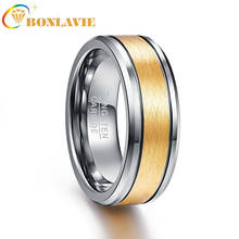 BONLAVIE 8mm Width Men Rings Tungsten Carbide Engagement Wedding Bands Multi-size Anillos Para Hombres Pierscienie 2024 - buy cheap