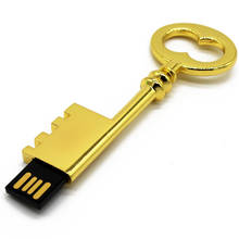 TEXT ME Beautiful Gold key usb 2.0 4G 8G 16G Pen Drive 32G Memory creative usb flash drive gift usb stick 2024 - buy cheap