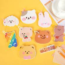 80 Pages Cute Bear With Partner Series Memo pad Kawaii Vocabulary Notebook Planner Studying Memo Paper Office School Supplies 2024 - buy cheap