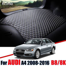 Alfombrilla de cuero para maletero de coche, forro de carga para Audi A4, B8, 8K, 2008-2016, sedán, A4L, 2010, 2012, 2014 2024 - compra barato