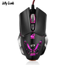 JellyComb Ergonomic USB Wired Gaming Mouse 6 Programmable Buttons Mechanical Macro Definition Programming Game Mice 2024 - buy cheap