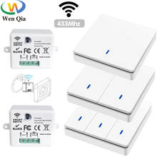 Wireless Smart Switch Light 433Mhz RF 86 Wall Panel Switch with Remote Control Mini Relay Receiver 220V Home Led Light Lamp Fan 2024 - buy cheap