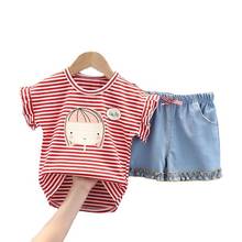 Summer Baby Girls Fashion Clothes Children Cute Cartoon T-Shirt Shorts 2Pcs/Sets Toddler Casual Costume Outfits Kids Sportswear 2024 - buy cheap