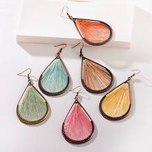 2020 Boho Bohemian Big Water Drop String Hanging Earrings Ethnic Earrings Womens Female Engagement Party Jewelry Accessories 2024 - buy cheap