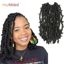 Distressed Butterfly Locs Crochet Hair 12Inch Pre Looped Goddess Faux Locs Crochet Braiding Hair Extensions Heymidea 2024 - buy cheap
