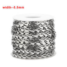 New Stainless Steel heart link Chains DIY for Jewelry Making 5.5MM width 2024 - buy cheap