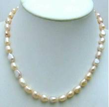 Ювелирное жемчужное ожерелье 8-9 мм, ожерелье из пресноводного жемчуга в стиле барокко, бесплатная доставка 2024 - купить недорого
