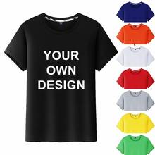 Camiseta informal de algodón para hombre y mujer, camisetas de manga corta lisas, camiseta personalizada con tu propio diseño de foto, novedad de verano 2024 - compra barato