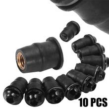 Tuercas de pozo para motocicleta, cubiertas de carenado, tornillos de M5 métricos, tornillo de parabrisas para moto todoterreno, 10 Uds. 2024 - compra barato