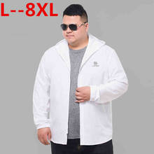 Jaqueta ultra fina masculina, plus 10xl 8xl 6xl 5xl, proteção solar ultraleve, respirável e macia 2024 - compre barato