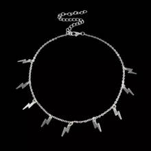 Модное ожерелье, ювелирные изделия, ожерелье с подвеской в форме молнии из сплава, женское короткое ожерелье, готическое ожерелье, женское массивное ожерелье 2024 - купить недорого