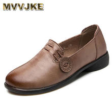 MVVJKE 2020 Women Flats Handmade Spring Autumn Genuine Leather Ladies Shoe Flats Women Soft Leather Retro Shoe 2024 - buy cheap