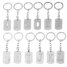 NEW DIY A-Z Letters key Chain For Men Metal Keychain Women Car Key Ring Simple Letter Name Key Holder Party Gift Jewelry 2024 - buy cheap