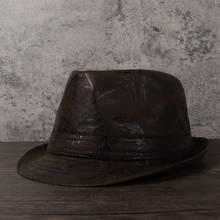 Chapéu tipo fedora, chapéu para homens do papai jazz e de cavalheiro, com topo reto de 58cm 2024 - compre barato