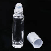 10 peças 10ml frascos de rolo de óleo essencial de vidro com bolas de pedras preciosas à prova de vazamento 2024 - compre barato