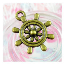 50pcs Charms Ships Wheel Helm Rudder 23*20MM Antique Making Pendant fit,Vintage Bronze color,DIY Handmade Jewelry 2024 - buy cheap