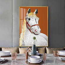 Rei da glória moderna pintura da lona cavalo arte da parede fotos para sala de estar europa estilo cavaleiro casa decoração cartazes e impressões 2024 - compre barato