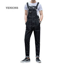 Summer Jeans Overalls Men Bib Straight Slim Casual Denim Jumpsuits Multi-Pocket Workwear Pants Black Coverall Trousers S -5XL 2024 - buy cheap