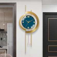 Relógio de luxo para parede, design moderno, criativo, nórdico, para sala de estar, metal, dourado, silencioso, decoração da casa 2024 - compre barato