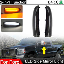 Luzes de sinal de volta para espelho lateral de lente âmbar led, 2 peças para ford f250 f350 f450 f550 f650 superduty 03-07 para ford excursão 2024 - compre barato