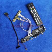 Fit LTN101AT03-101/201/301 1366*768 40 pin LVDS screen upgrade 3663 TV digital AV  VGA USB DVB LCD Controller board DIY Kit 2024 - buy cheap