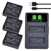 Baterías DMW-BLG10 DMW BLG10 BLG10e BLE9 + LED USB incorporado, cargador Dual para Panasonic LUMIX GF5 GF6 GX7 LX100 GX80 GX85, 3 unidades 2024 - compra barato