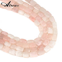 Atreus-Cuentas de piedra de cristal Rosa Natural de 11x16mm, cuentas sueltas de forma cuadrada a granel para la fabricación de joyas, bricolaje, pulsera y collar 2024 - compra barato