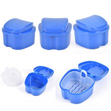 1pcs Denture Bath Box Case Dental False Teeth Storage Box With Hanging Net Container Plastic Artificial Tooth Organizer 2024 - buy cheap