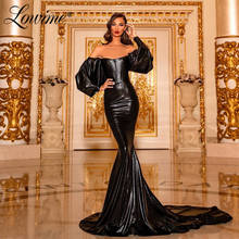 Женское вечернее платье с юбкой-годе, черное платье в стиле Звезд, с рукавами поэта, модель 2020 года 2024 - купить недорого