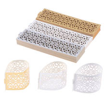 50pcs Towel Buckle Laser Cut Paper Napkin Rings Supplies Lace Design Personalized Wedding Party Decoration 2024 - buy cheap