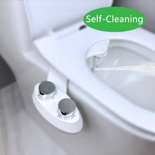 Bidet Para Inodoro Asiento de inodoro de bidé, asiento de sanitario, ducha, pulverizador Shattaf, doble boquilla, lavado femenino, autolimpieza, musulmán 2024 - compra barato