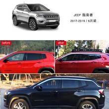 Chrome door visor side window deflector shade sun rain shield silver trips eaves for Jeep Compass 2017-2019 2024 - buy cheap