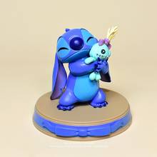 Disney-minifigura DE ACCIÓN DE Lilo & Stitch para niños, figura de acción de 12cm, postura, decoración de Anime, modelo de colección, regalo 2024 - compra barato