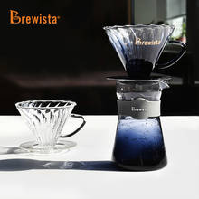Brewista Coffee Pot Heat-resistant Glass Hand-made Coffees Sharing Pot V60 Spiral Filter Cup Coffee Drip Machine 1-2 Cups 2024 - buy cheap
