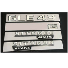 Chrome GLE43 for AMG BITURBO 4MATIC Fender Badge Emblems for  W166 C292 2024 - buy cheap