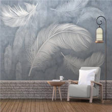 Milofi-papel tapiz grande personalizado 3D HD, pintado a mano, pluma, fondo minimalista moderno, mural 2024 - compra barato