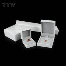 Caixa de presente para joias, 1 peça, couro, caixa de papel, para pingente, colar, brincos, pulseira, joias, organizador, caixas de presentes 2024 - compre barato