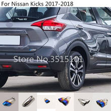 Car Body Protect Cover Stainless Steel Muffler Pipe Outlet Dedicate Exhaust Tip Tail 1pcs For Nissan Kicks 2017 2018 2019 2020 2024 - buy cheap