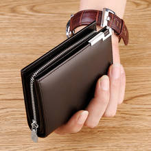 Men Short Wallet Casual Genuine Leather Male Wallet Purse Standard Card Holders High Quality Wallets PL218 2024 - buy cheap