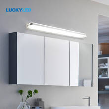 Luckyled luz de espelho para banheiro, 12w 50cm lâmpada de parede impermeável para fixação de parede 2024 - compre barato