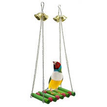Забавная жевательная игрушка для птиц попугай Попугайчик клетка гамак качели игрушка подвесная игрушка птица игрушки Аксессуары для животных принадлежности 2024 - купить недорого