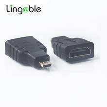Adaptador HDMI Lingable Micro HDMI macho a HDMI hembra conector convertidor micro-hdmi a hdmi chapado en oro 2024 - compra barato