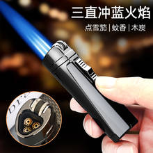 Turbo Jet Torch Lighter Three Nozzle Flame Visible Refillable Gas Oil Lighter Windproof Cigar Cigarette Lighter Gadgets For Man 2024 - buy cheap